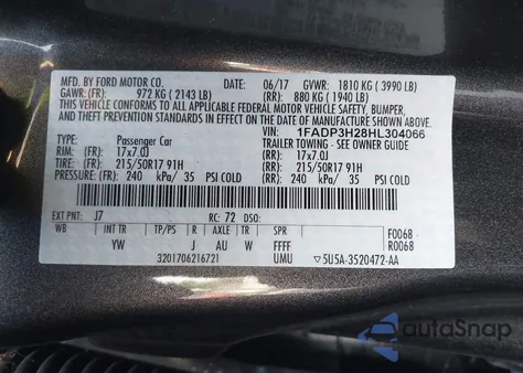 2017 Ford Focus Sel из США, поврежденный, VIN 1FADP3H28HL304066